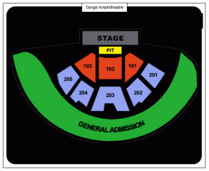 gorge amphitheatre seating chart