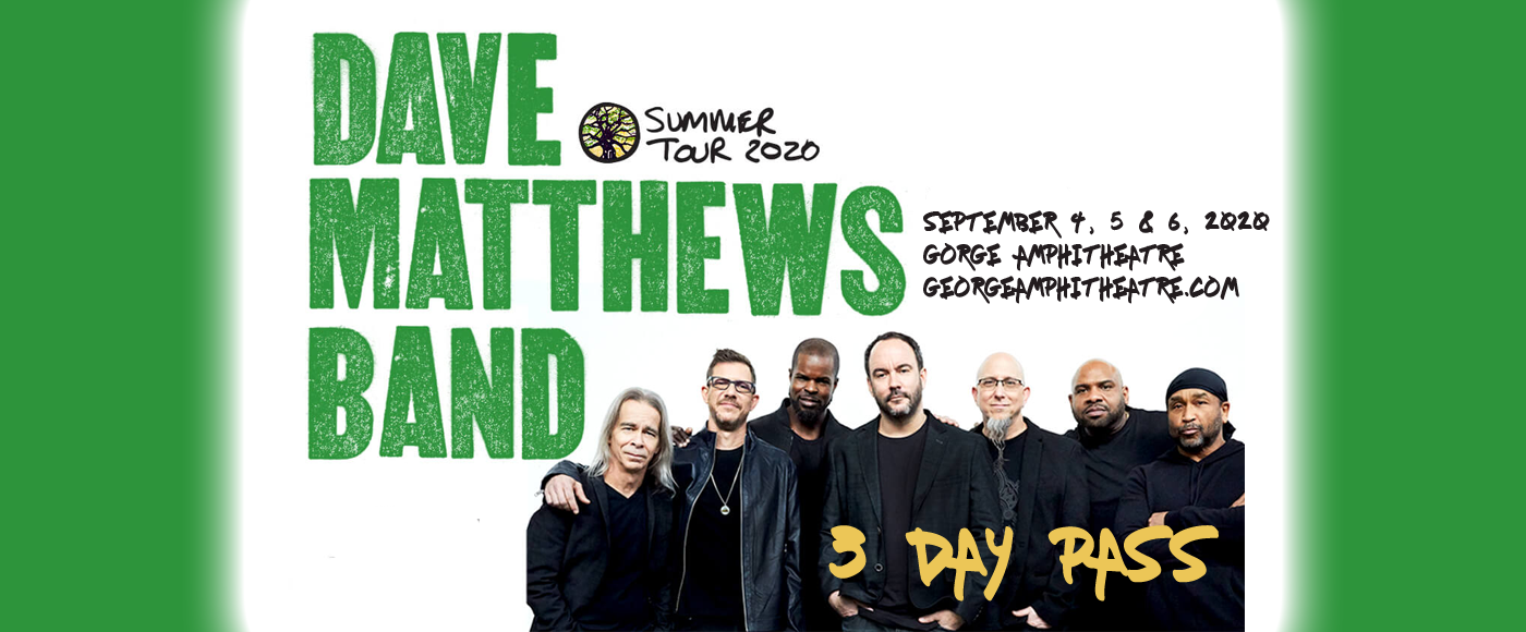 Dave Matthews Band - 3 Day Pass at Gorge Amphitheatre tickets Dave Matthews Band - 3 Day Pass at Gorge Amphitheatre