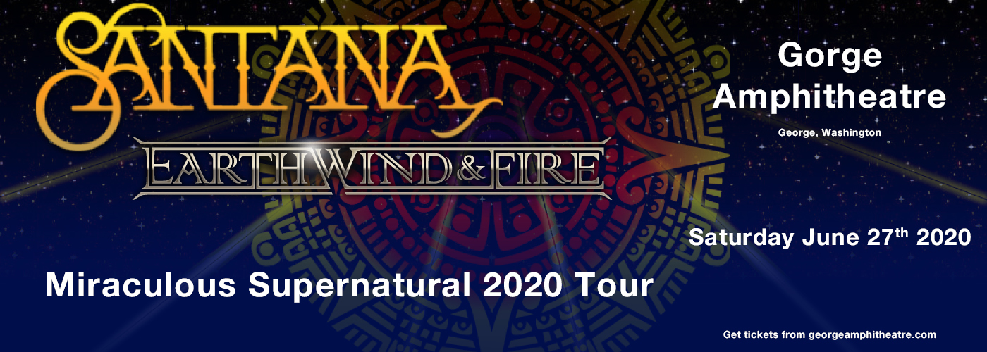 Santana & Earth, Wind and Fire [CANCELLED] at Gorge Amphitheatre