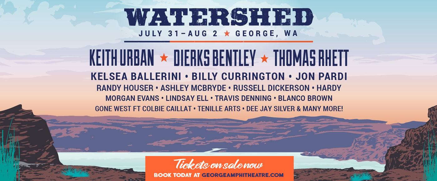 Watershed Festival - 3 Day Camping Pass (7/30-8/1) at Gorge Amphitheatre