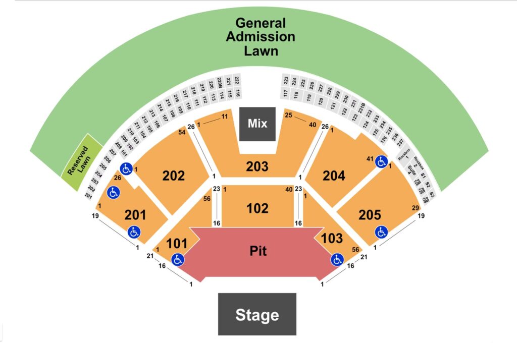 gorge amphitheater seating chart